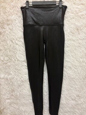 SPANX High-Waist Faux Leather Leggings - Black | Size XL/TG 🖤✨